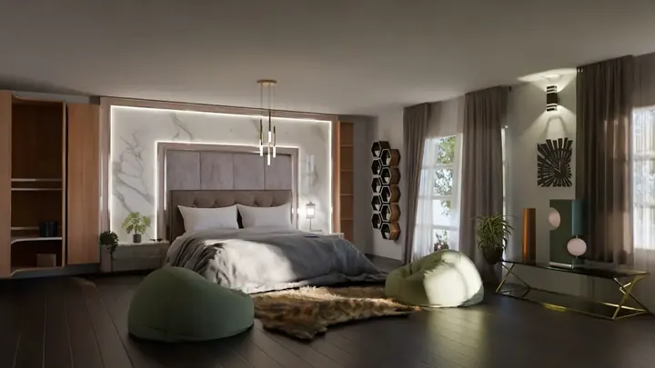 Bedroom — 3D render